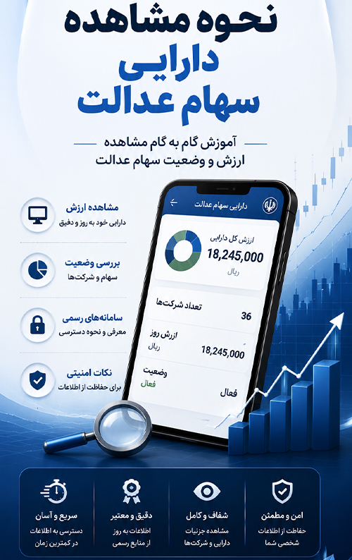 نحوه مشاهده دارایی سهام عدالت